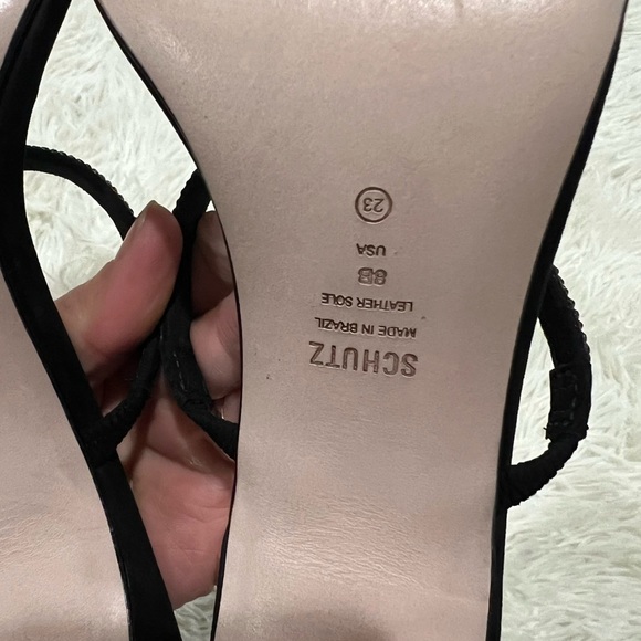 SCHUTZ Black Sandals with Silver Accents - Picture 5 of 9